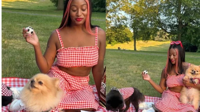 DJ Cuppy Delights Fans with Adorable Picnic Pictures Featuring Her Beloved Pets