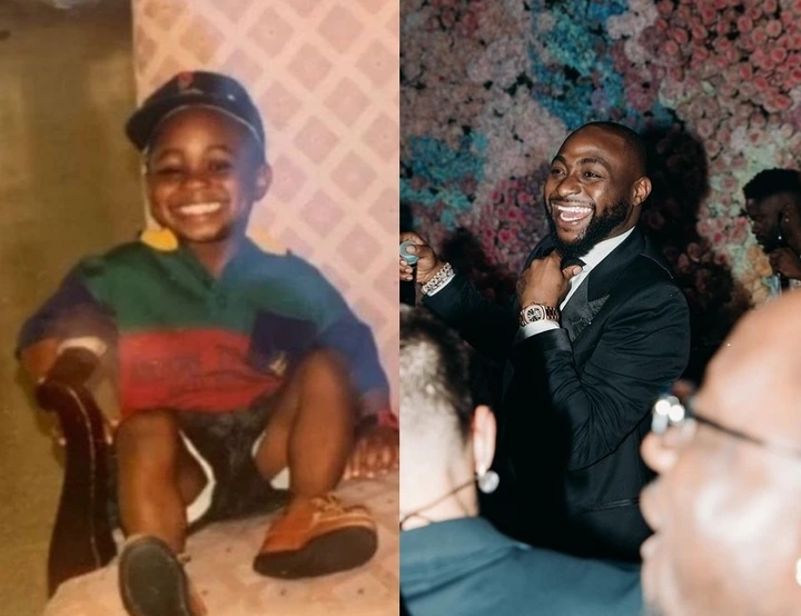 "Social Media Buzzes with Reactions as Singer Davido Shares a Throwback Photo of Himself"