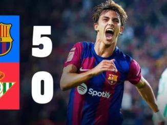 "Barcelona Dominates Real Betis with a Resounding 5-0 Victory on Sep-16-2023: LaLiga Highlights"