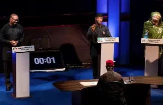 Peter Obi battles Osinbajo at first TV debate
