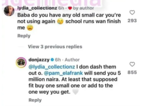 The lady cried tears of joy when Don Jazzy gifted her 5 million naira to buy a car for her children's school trips.