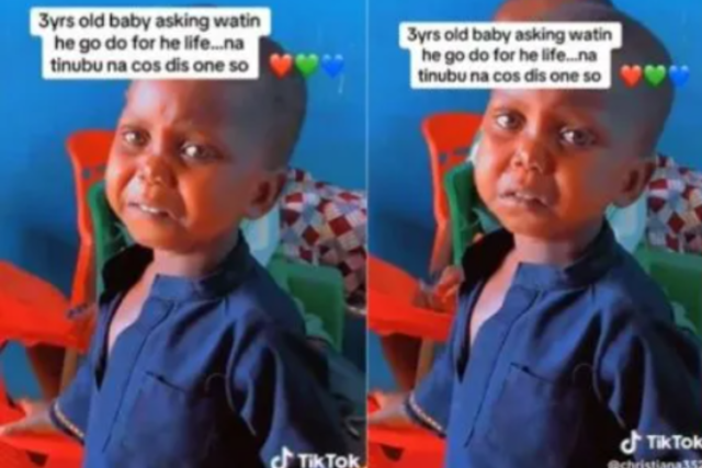 3-year-old baby cries as he recalls his financially struggling life, sparking online outrage